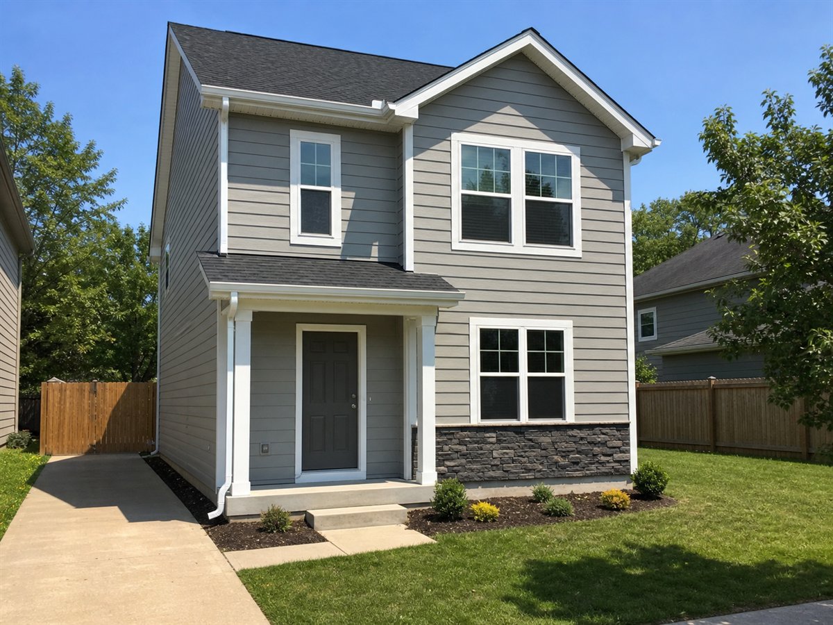 Square Start House 1091, a conceptual 1091-square-foot simple two-story starter home with a $178,625 construction target
