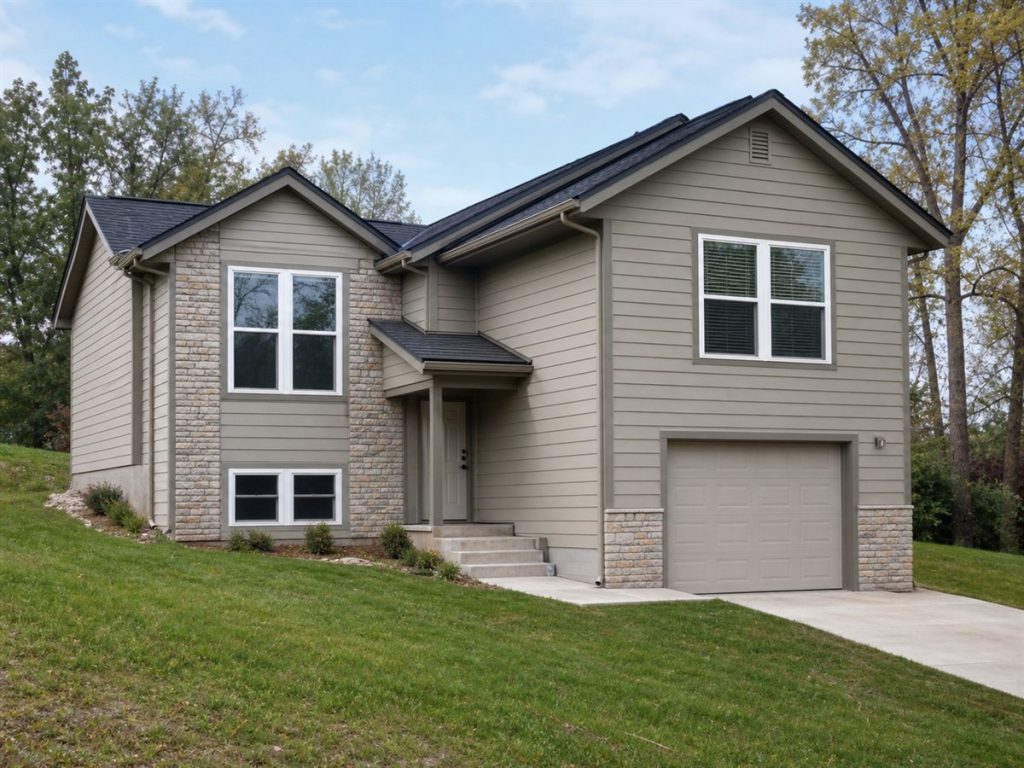 $179,625 Comfortable Compact Split-Level Home: 1,092-Sq.-Ft. Two-Bedroom Plan