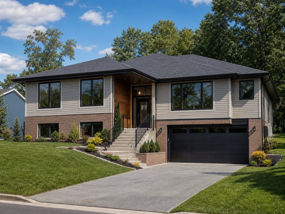 Terrace Split Ranch 2095, a conceptual 2095-square-foot raised-ranch family home with a $386,250 construction target