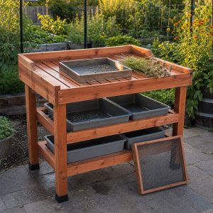 Seed-Cleaning Table With a Removable Screen Set