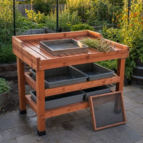 Seed-Cleaning Table With a Removable Screen Set