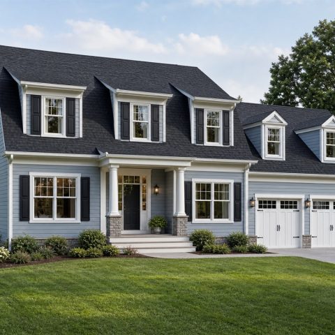 $391,250 Adaptable Dutch Colonial Family Home: 2,115-Sq.-Ft. Four-Bedroom Plan