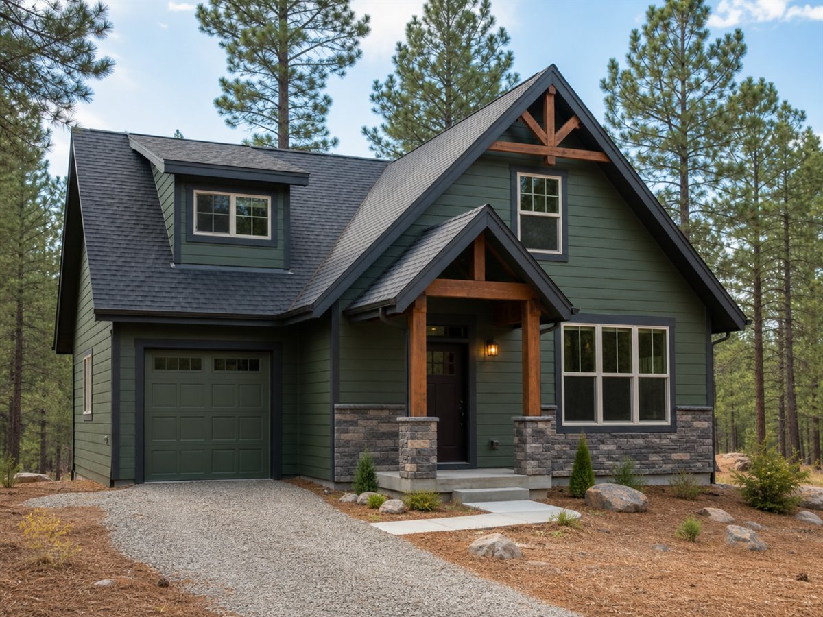 Granite Nook 1096, a conceptual 1096-square-foot small mountain cottage with a $182,625 construction target