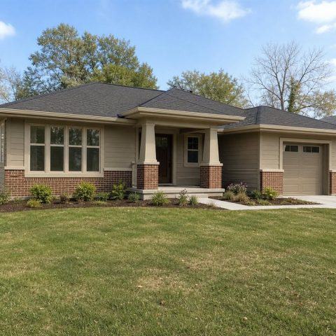 $185,625 Comfortable Prairie-Inspired Small Cottage: 1,099-Sq.-Ft. Two-Bedroom Plan