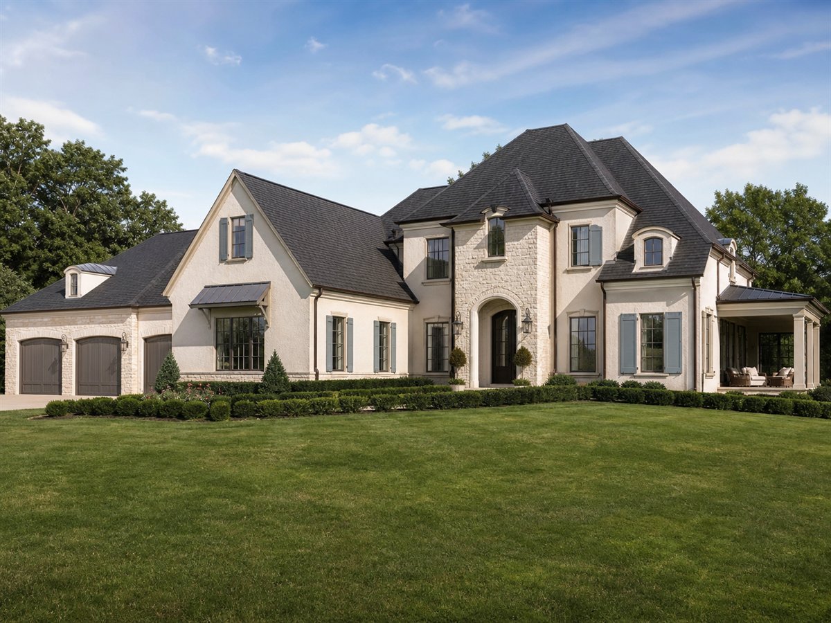 Bellemont House 3031, a conceptual 3031-square-foot French-country custom home with a $651,250 construction target