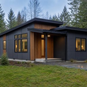 $186,625 Comfortable Pacific Northwest Contemporary Cottage: 1,131-Sq.-Ft. Two-Bedroom Plan