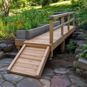 Raised-Bed Access Platform With a Removable Ramp
