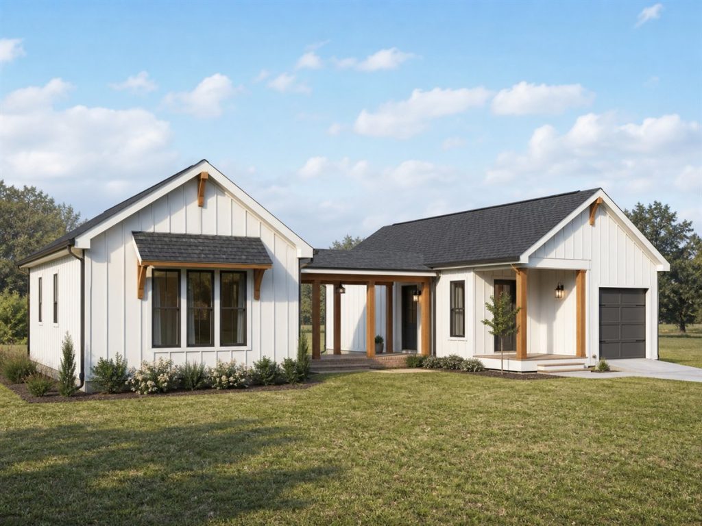 $189,625 Comfortable Dogtrot-Inspired Small Cottage: 1,134-Sq.-Ft. Two-Bedroom Plan