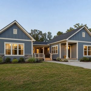 $190,625 Comfortable Connected Twin-Gable Small Home: 1,136-Sq.-Ft. Two-Bedroom Plan