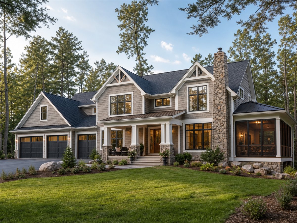 Stillwater House 3079, a conceptual 3079-square-foot lake-house-inspired custom home with a $666,250 construction target
