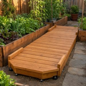 Wheelbarrow Turnaround Platform for a Narrow Garden