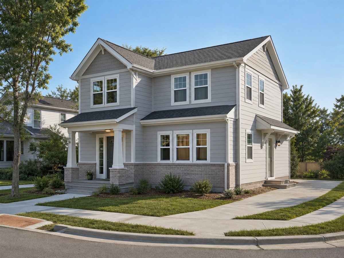 Cornerstone Cottage 1139, a conceptual 1139-square-foot side-entry small cottage with a $193,625 construction target