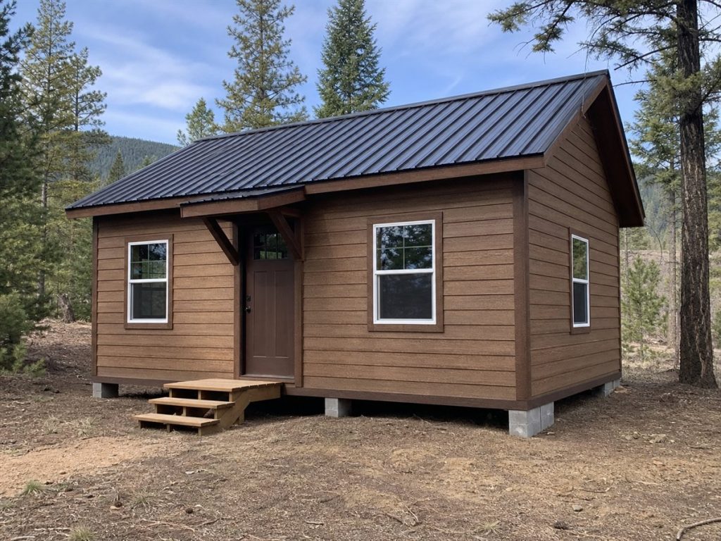 $42,400 Mountain Tiny Cabin: 430-Sq.-Ft. Loft-and-Bedroom Plan