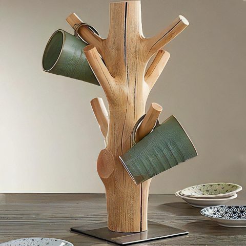 Create a Wooden Branch Mug Tree