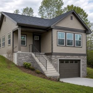 $195,625 Comfortable Garage-Under Small Home: 1,172-Sq.-Ft. Two-Bedroom Plan