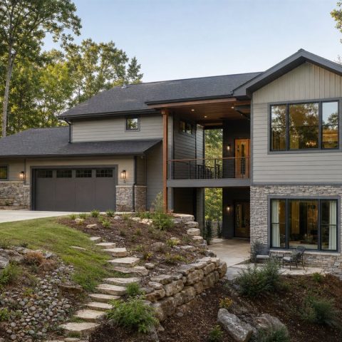 $426,250 Adaptable Walkout-Hillside Family Home: 2,255-Sq.-Ft. Four-Bedroom Plan