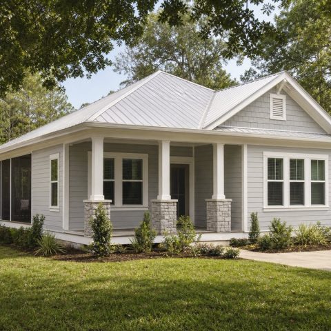 $197,625 Comfortable Screened-Porch Small Cottage: 1,174-Sq.-Ft. Two-Bedroom Plan