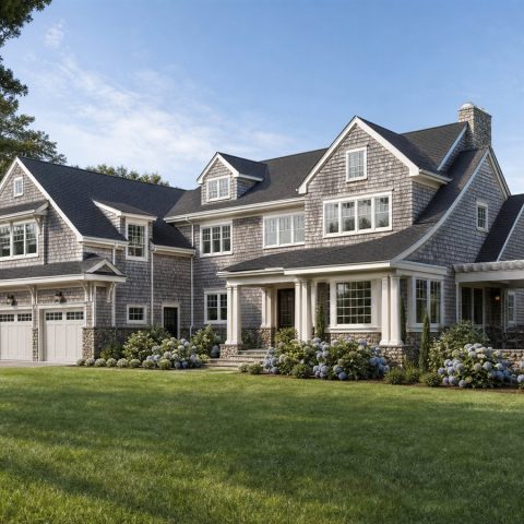 $681,250 Premier New England Shingle-Style Custom Home: 3,127-Sq.-Ft. Four-Bedroom Custom Plan
