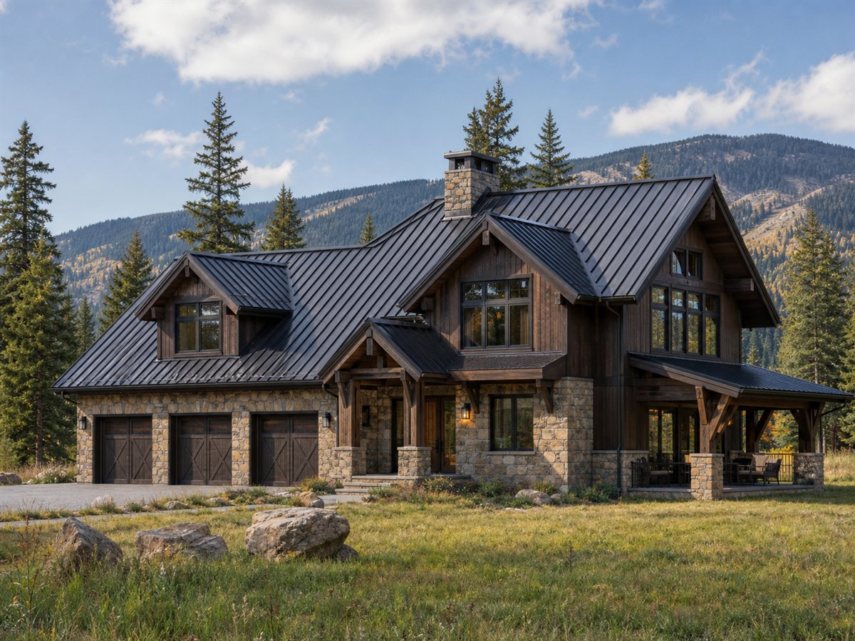 Alpenglow Chalet 3135, a conceptual 3135-square-foot alpine-inspired custom chalet with a $683,750 construction target