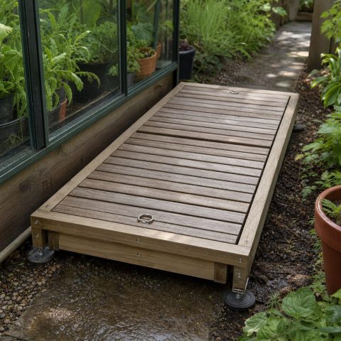 Narrow Greenhouse Duckboard With Removable Sections