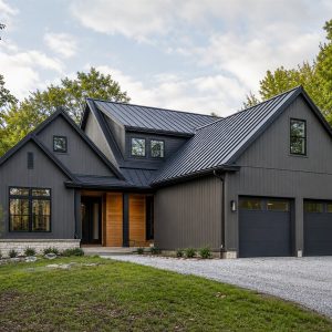 $436,250 Adaptable Contemporary Gable-Cluster Family Home: 2,295-Sq.-Ft. Four-Bedroom Plan