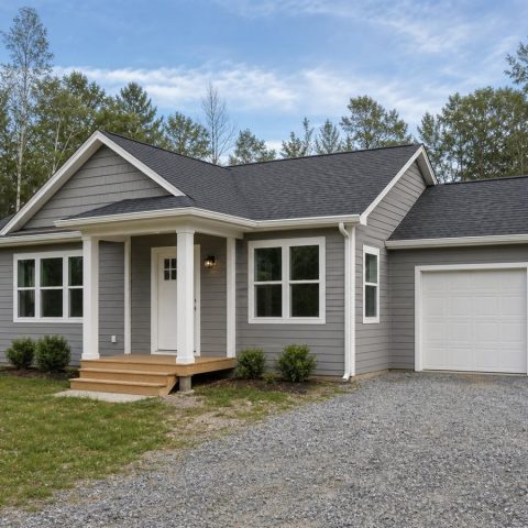 $200,625 Expanded Tiny Gable-Roof Cottage: 1,178-Sq.-Ft. Three-Bedroom Plan