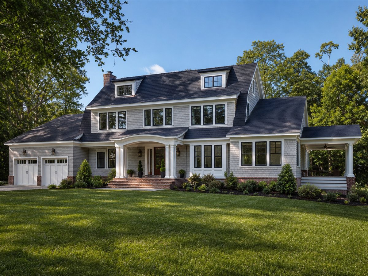 Hudson Gambrel 3167, a conceptual 3167-square-foot Dutch Colonial luxury home with a $693,750 construction target