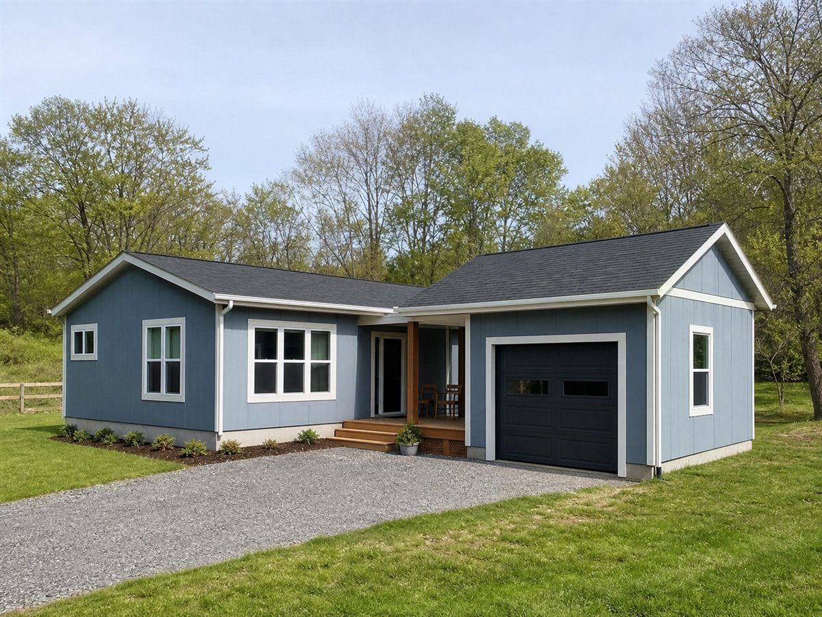 Modular Haven 1212, a conceptual 1212-square-foot modular one-bedroom cottage with a $203,625 construction target