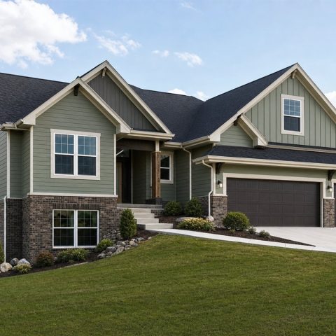 $446,250 Generational Daylight-Basement Family Home: 2,335-Sq.-Ft. Five-Bedroom Plan