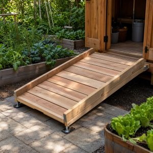Fold-Out Garden Access Ramp for a Small Shed