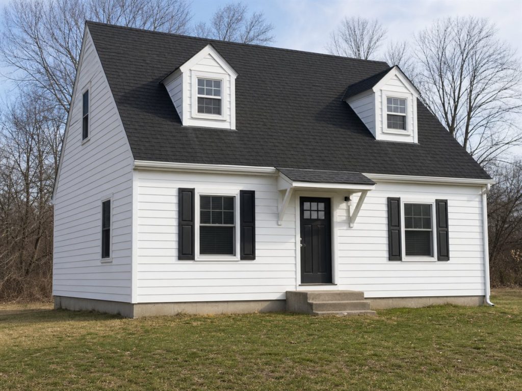 $204,000 Small Cape Cod Home: 1,200-Sq.-Ft. Three-Bedroom Concept