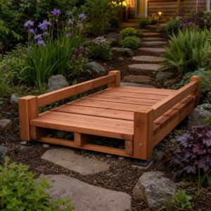 Raised Rain-Garden Crossing With Open Drainage Gaps
