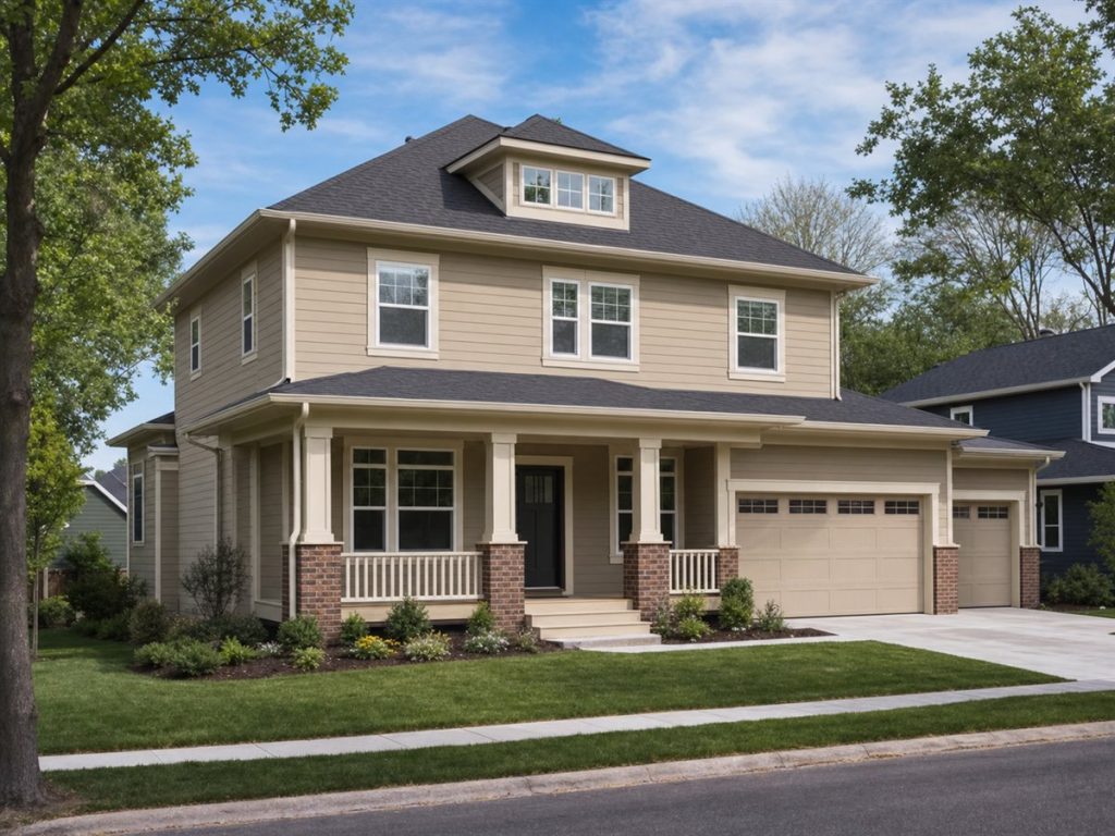 $456,250 Generational American Foursquare Family Home: 2,375-Sq.-Ft. Five-Bedroom Plan