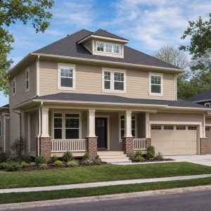 $456,250 Generational American Foursquare Family Home: 2,375-Sq.-Ft. Five-Bedroom Plan