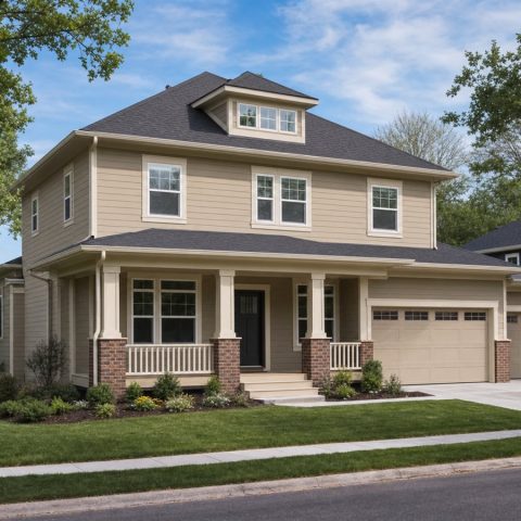 $456,250 Generational American Foursquare Family Home: 2,375-Sq.-Ft. Five-Bedroom Plan