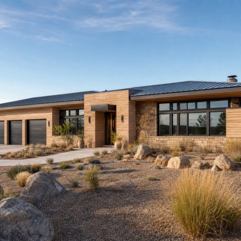$706,250 Premier Rammed-Earth Contemporary Custom Home: 3,207-Sq.-Ft. Four-Bedroom Custom Plan