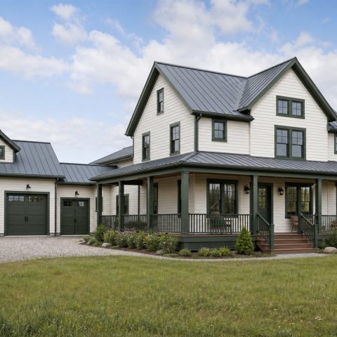$458,750 Generational Classic American Farmhouse: 2,385-Sq.-Ft. Five-Bedroom Plan