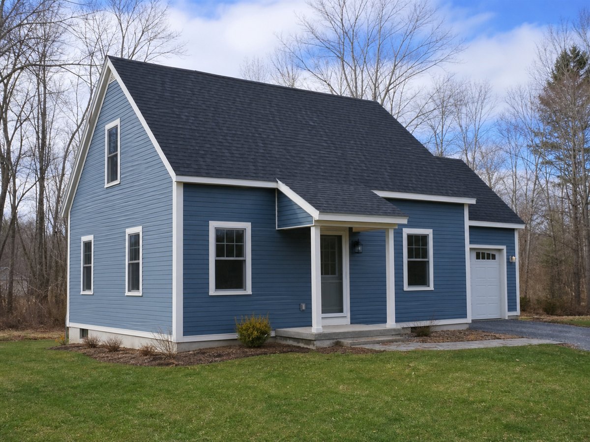 Harbor Saltbox 1219, a conceptual 1219-square-foot small saltbox cottage with a $209,625 construction target