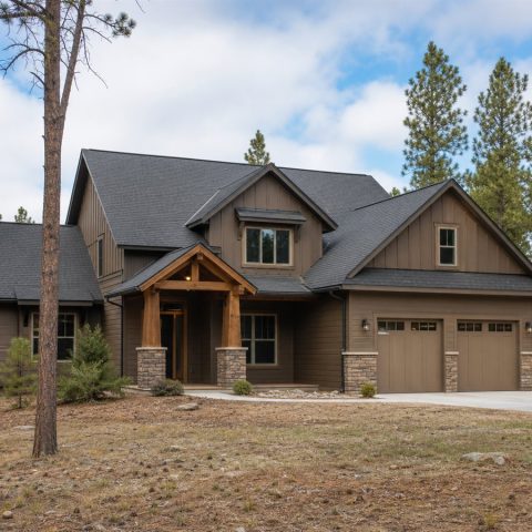 $461,250 Generational Lodge-Inspired Craftsman Family Home: 2,395-Sq.-Ft. Five-Bedroom Plan