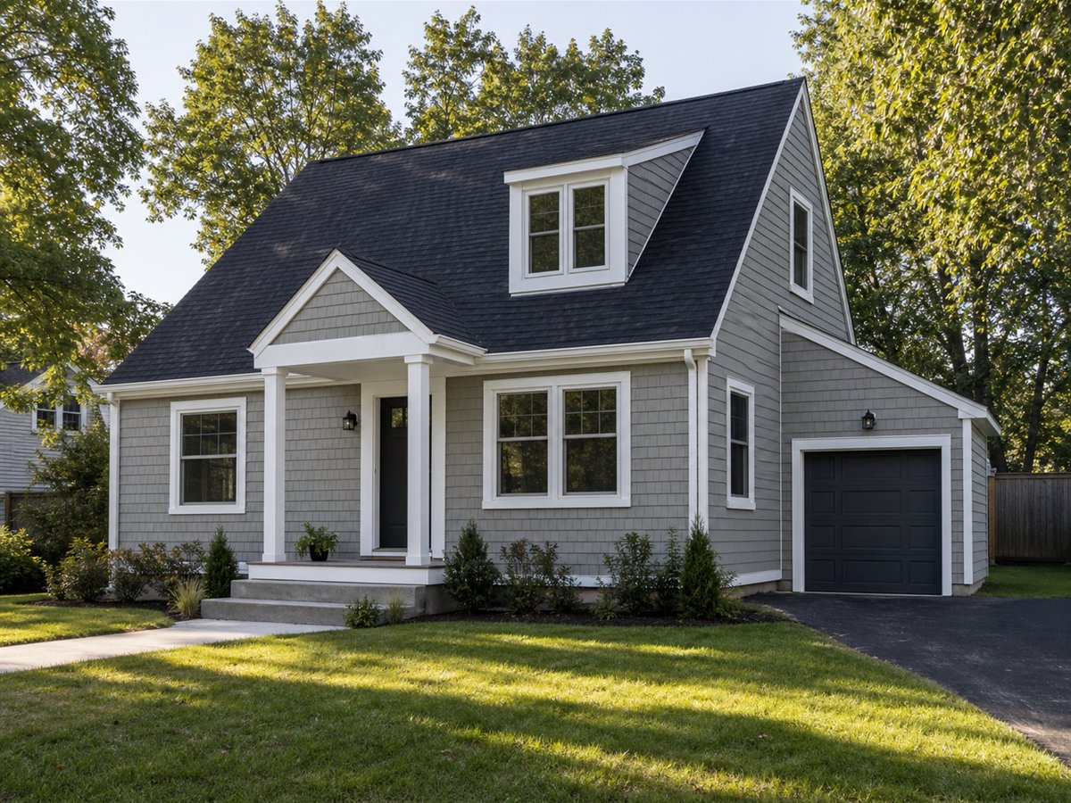Hearth Cape 1251, a conceptual 1251-square-foot small Cape cottage with a $210,625 construction target