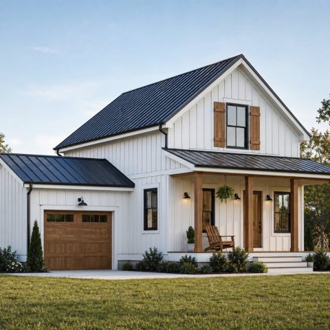 $212,625 Expanded Small Board-And-Batten Farmhouse: 1,253-Sq.-Ft. Three-Bedroom Plan