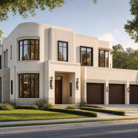 $718,750 Premier Art-Deco-Inspired Modern Custom Home: 3,247-Sq.-Ft. Four-Bedroom Custom Plan
