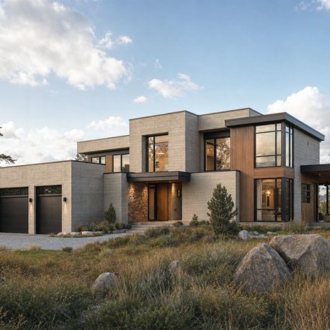 $721,250 Premier Soft-Brutalist Luxury Home: 3,255-Sq.-Ft. Four-Bedroom Custom Plan
