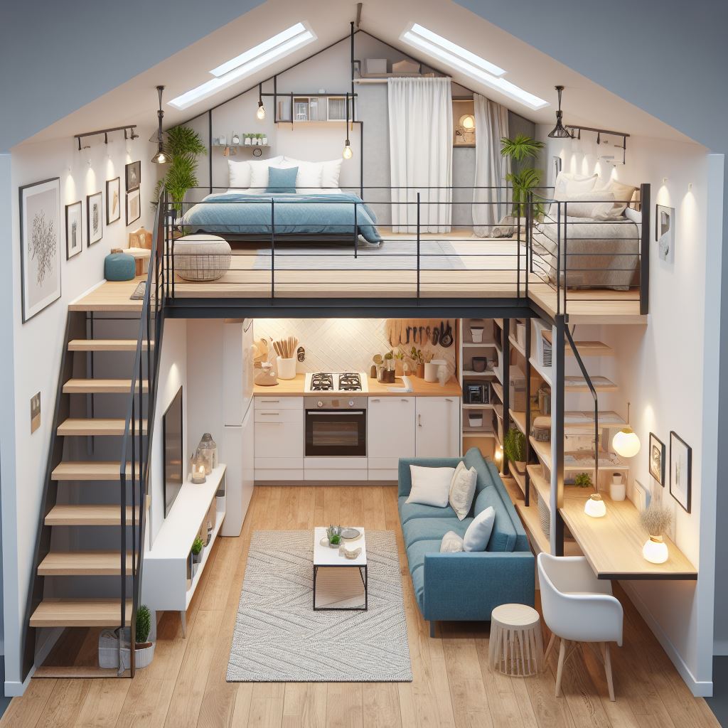 Tiny House Workspace Ideas Beneath a Loft