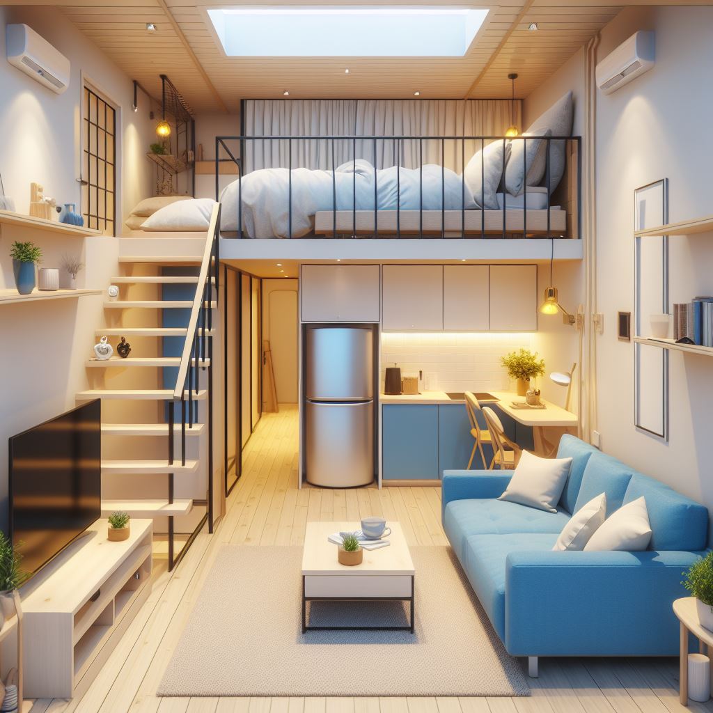 Tiny House Workspace Ideas Beneath a Loft