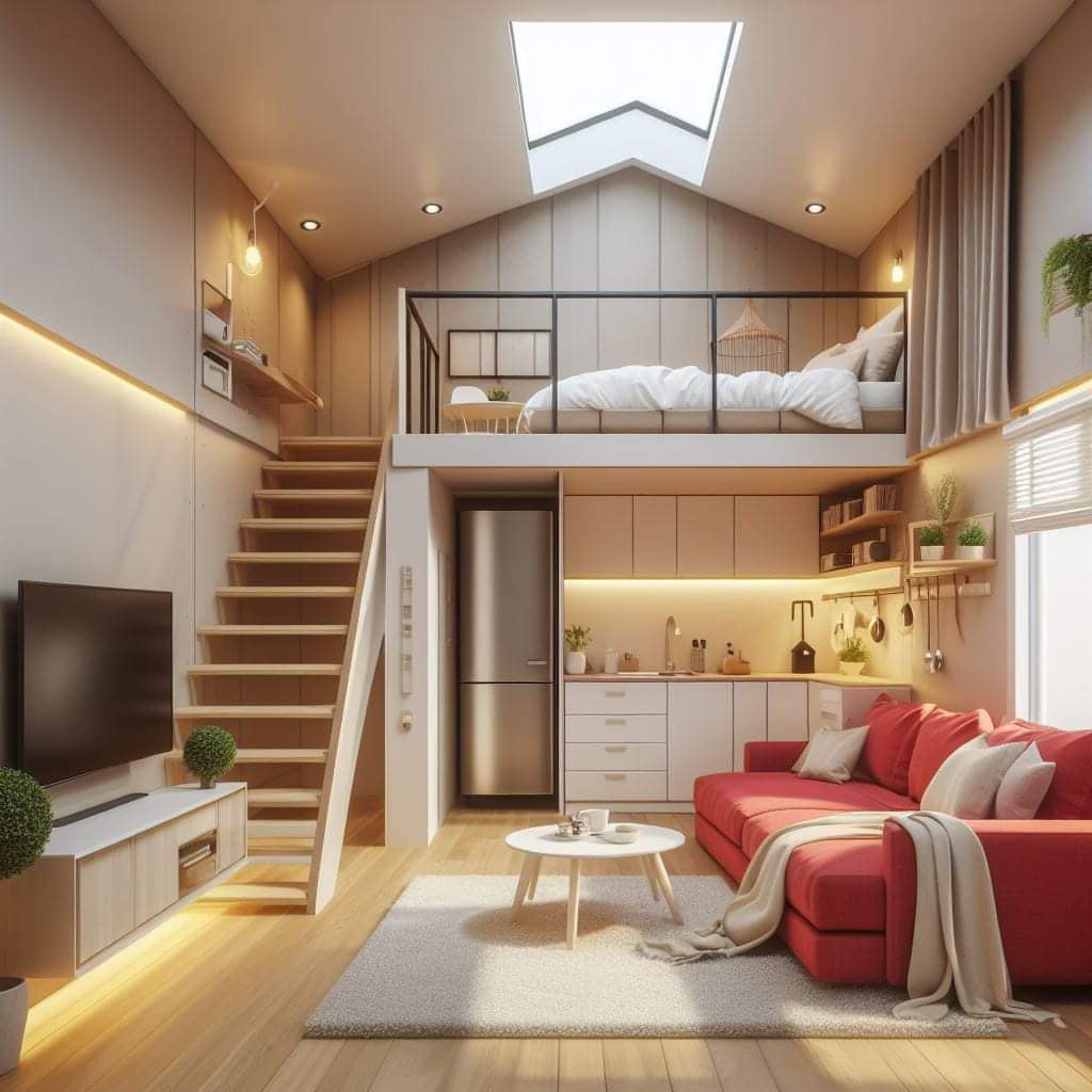 Tiny House Workspace Ideas Beneath a Loft
