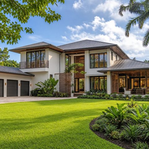 $723,750 Premier Tropical-Modern Custom Home: 3,263-Sq.-Ft. Four-Bedroom Custom Plan