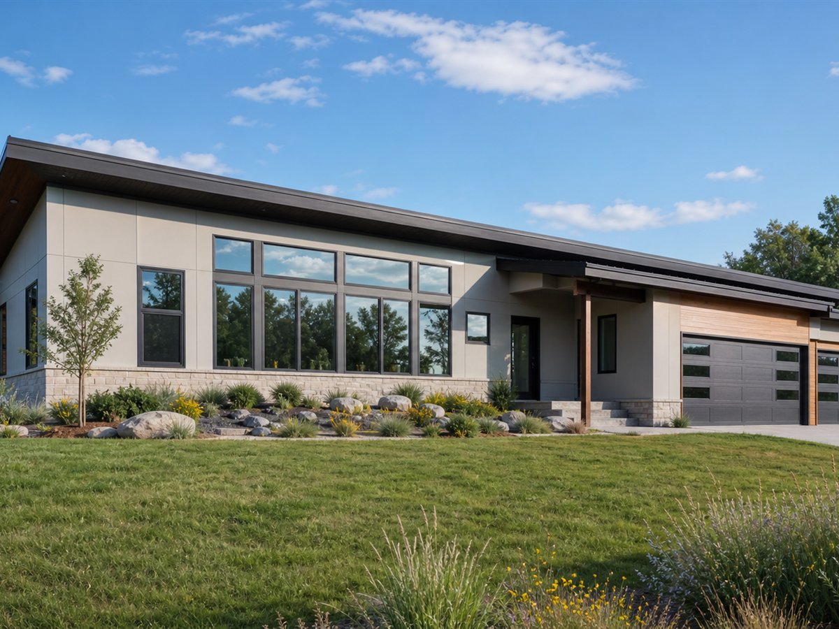 Sunpath House 2455, a conceptual 2455-square-foot passive-solar-inspired contemporary home with a $476,250 construction target