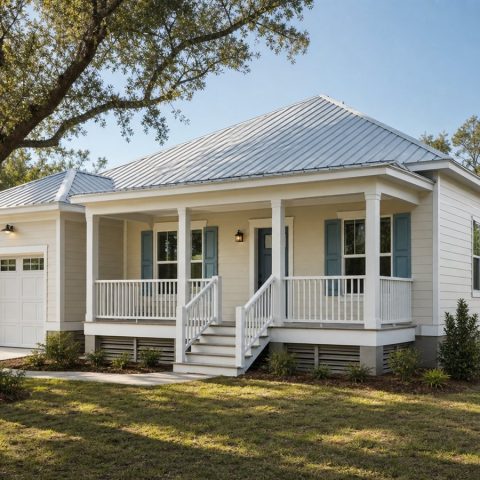 $218,625 Expanded Small Lowcountry Cottage: 1,291-Sq.-Ft. Three-Bedroom Plan
