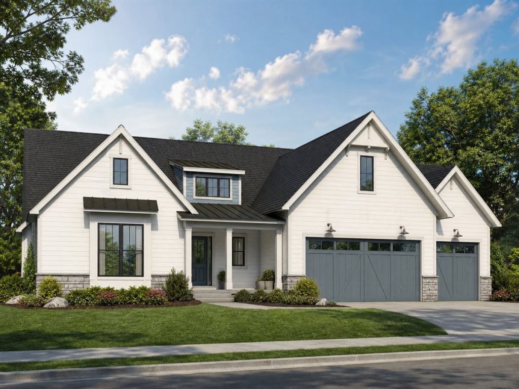 $483,750 Generational Clustered-Gable Family Cottage: 2,485-Sq.-Ft. Five-Bedroom Plan